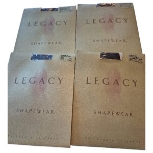 Bundle Of 4 Pair Legacy Shapewear Hosiery - Black